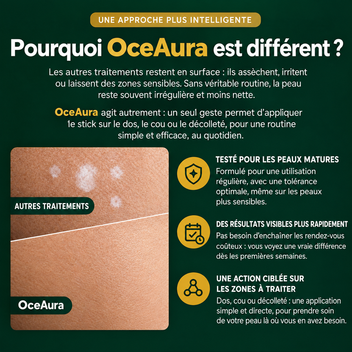 OCEAURA - Stick Lissant & Exfoliant à l’Acide Glycolique