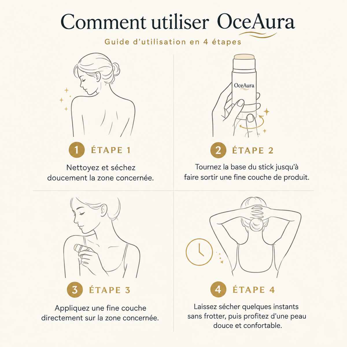 OCEAURA - Stick Lissant & Exfoliant à l’Acide Glycolique